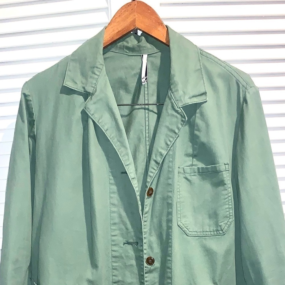 Vintage Army Chore Blazer long Coat Women’s Large - Picture 3 of 6